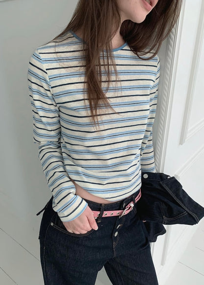 Retro stripes knit tee