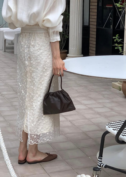 Floral lace skirt