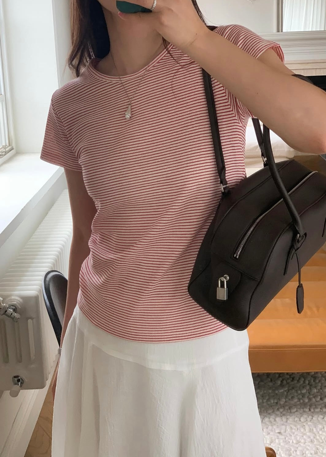 Mini stripes lycra tee