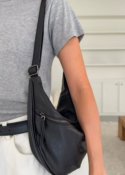 Half moon zip up bag