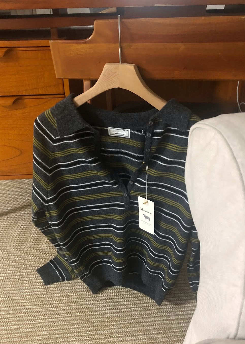 Merino wool borders polo