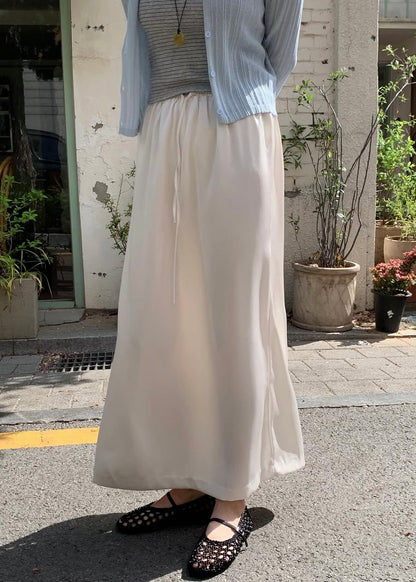 Satin lace-up skirt