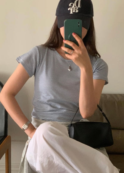 Mini stripes lycra tee