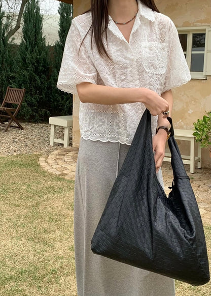 English embroidery resort shirt