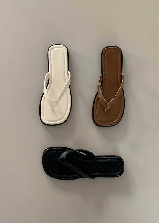 Square headed slippers