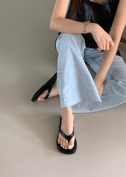 Square headed slippers