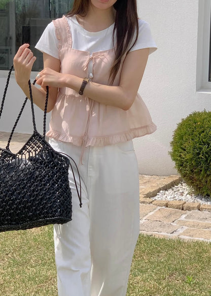 Two side ruffle blouse