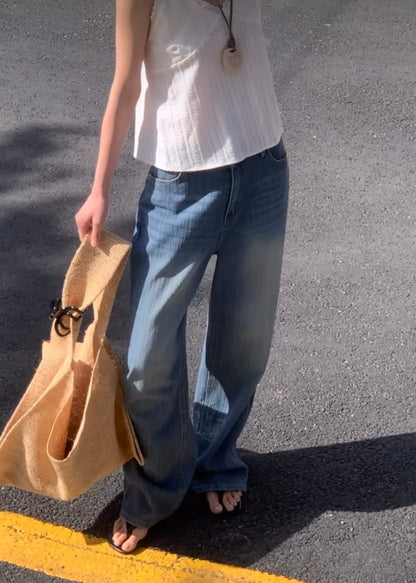 Bamboo pattern jeans
