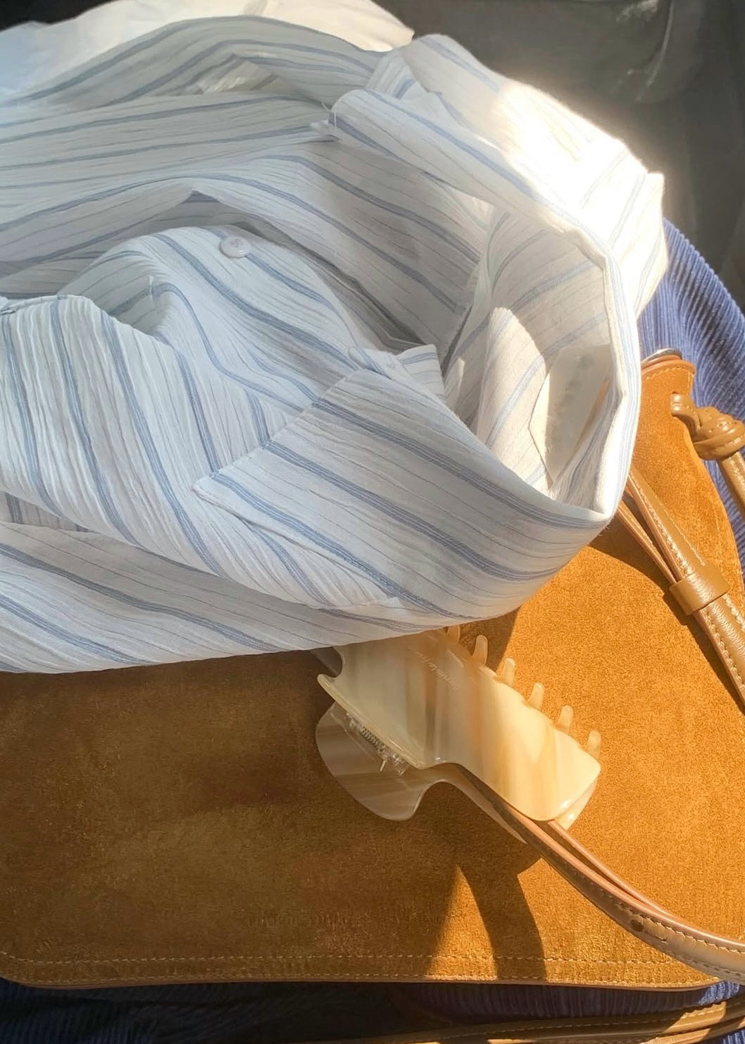Breathable sunblock stripes shirt