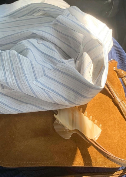 Breathable sunblock stripes shirt