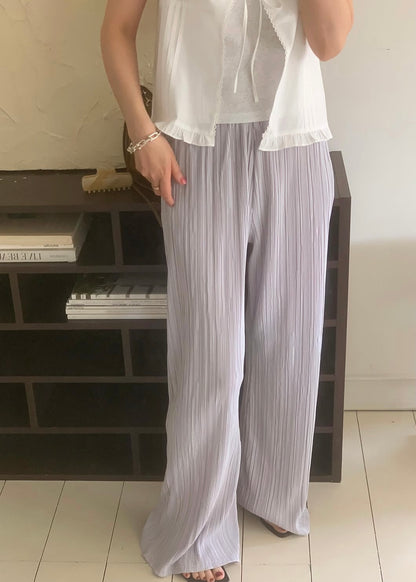 Pleated bell bottom pants