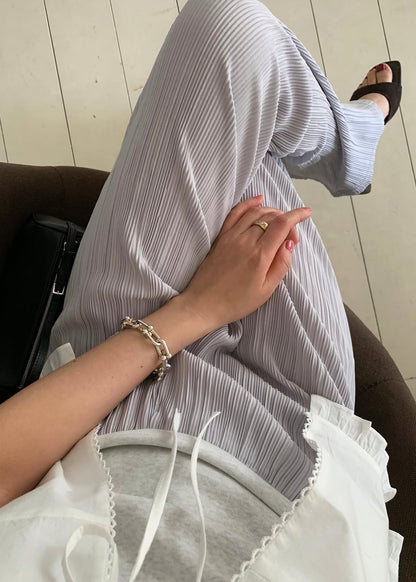 Pleated bell bottom pants