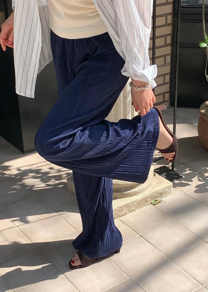 Pleated bell bottom pants