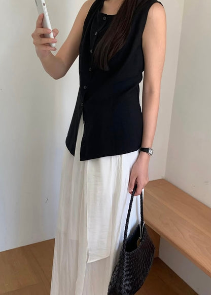 Button up sleeveless blouse