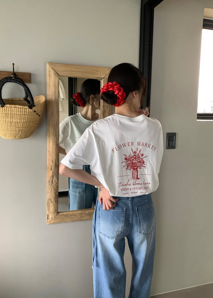 Flowers market tee