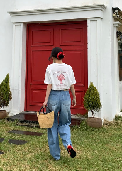 Light washed barrels jeans