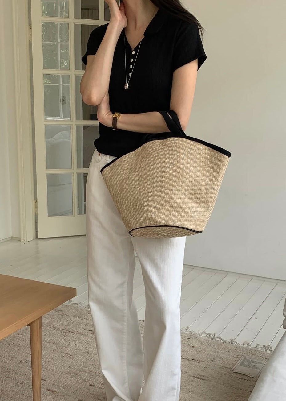 Puff chiffon polo