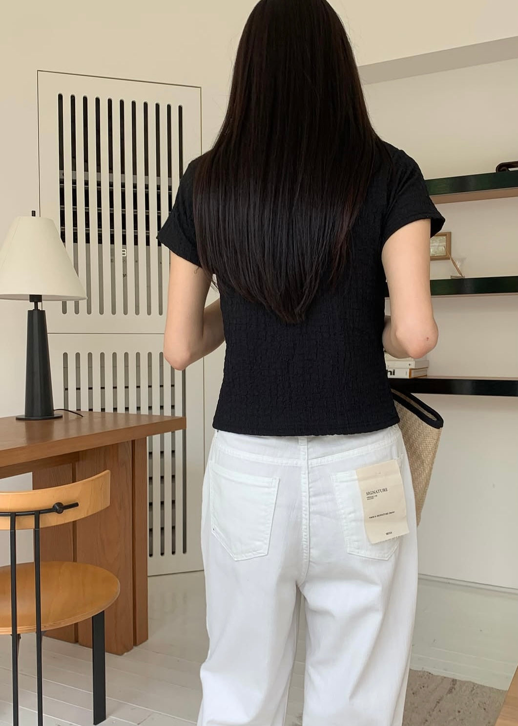 Puff chiffon polo