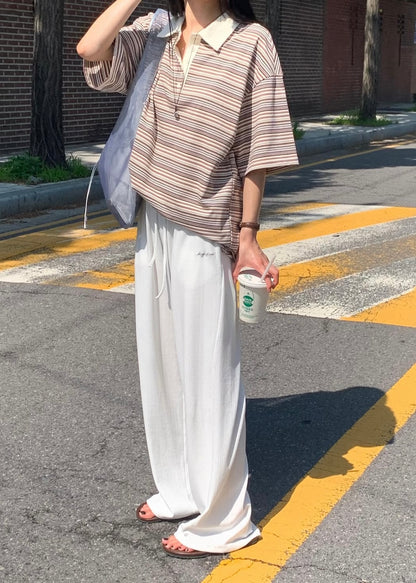Oversized multi stripes polo