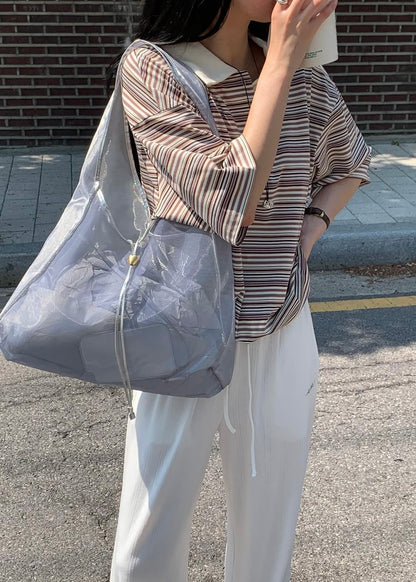 Oversized multi stripes polo