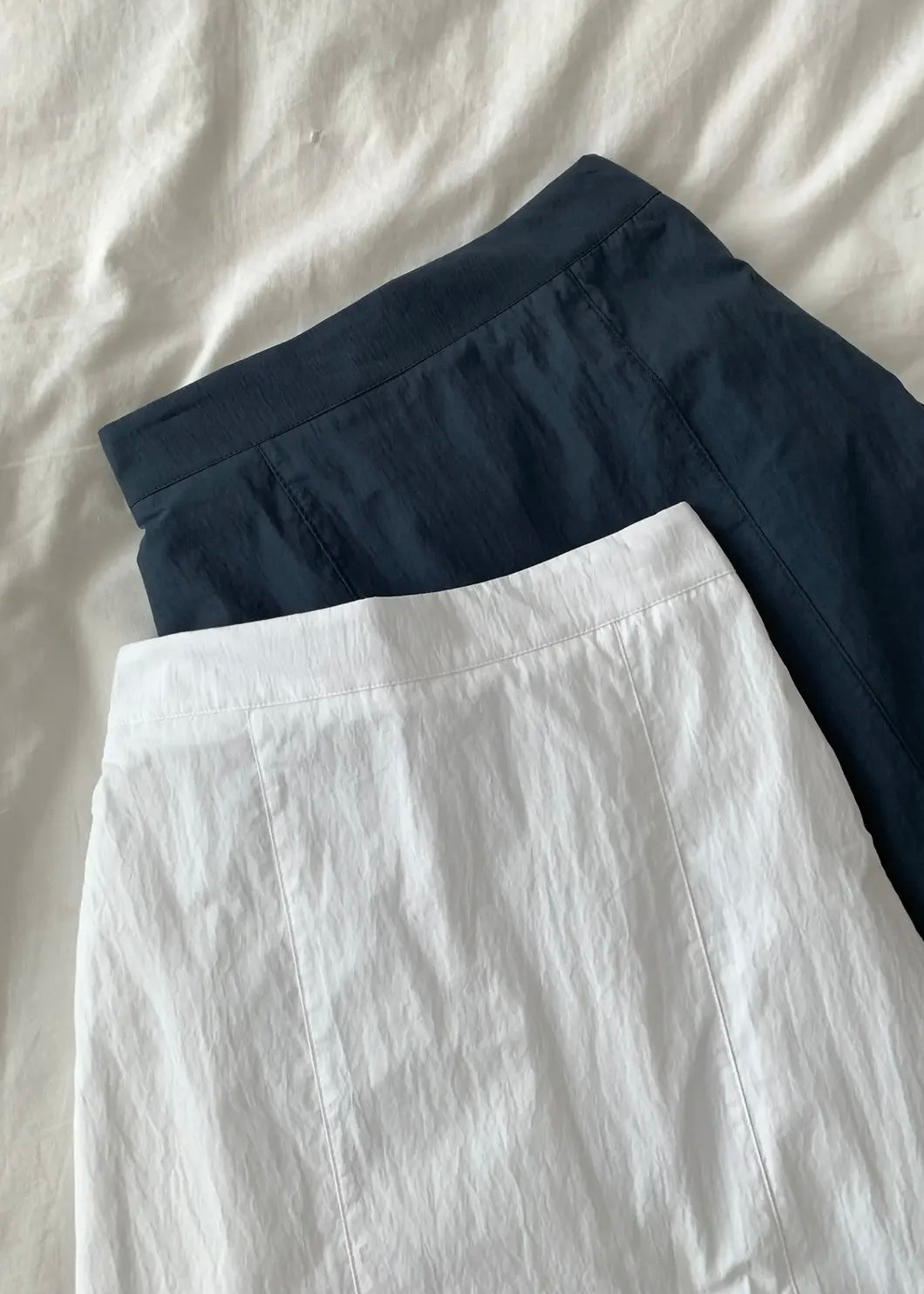 Nylon A-line skirt