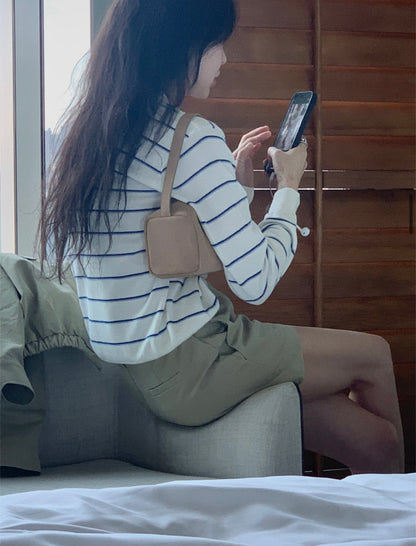 Stripes knit polo