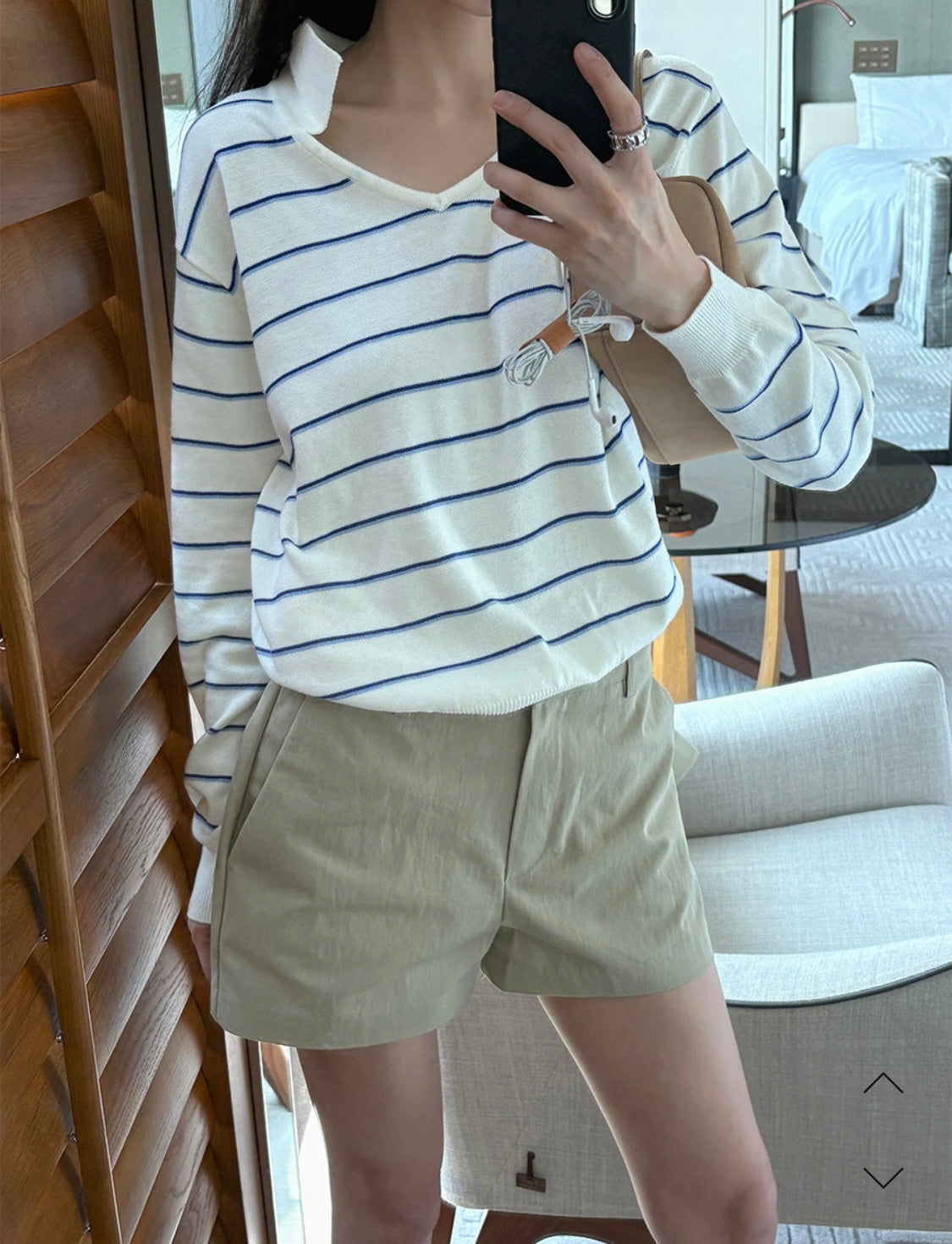 Stripes knit polo