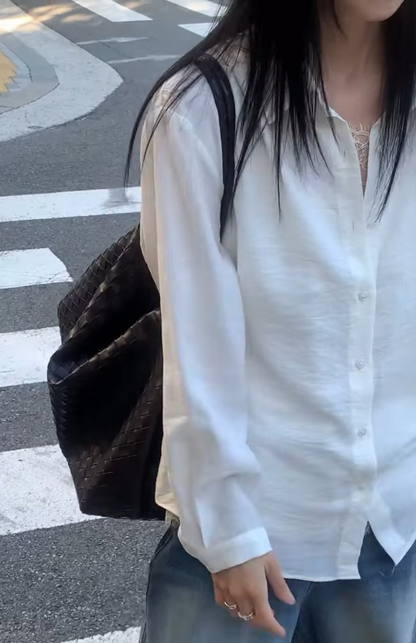 Light wrinkle relax shirt