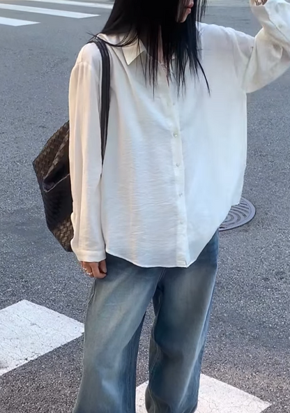 Light wrinkle relax shirt