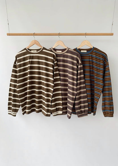 Loosen retro stripes tee