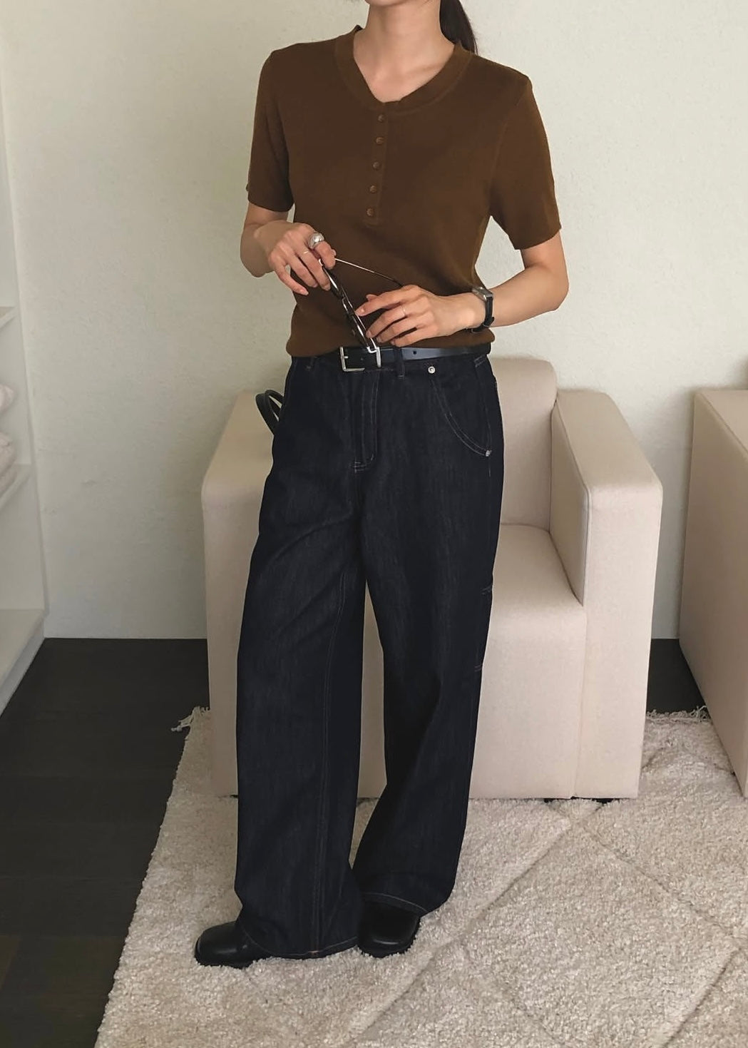 Knit henry tee