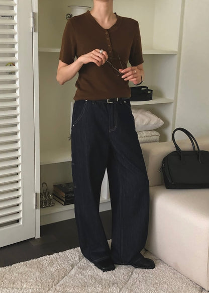 Knit henry tee
