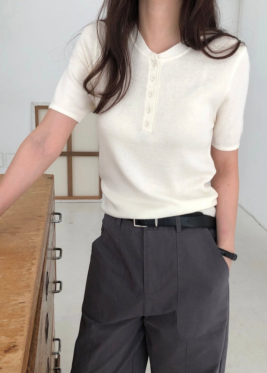 Knit henry tee