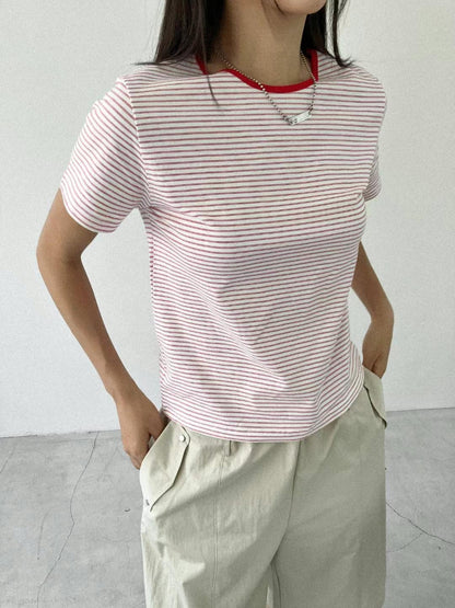 Mini borders ringer tee