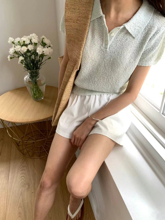 Macaron knit polo