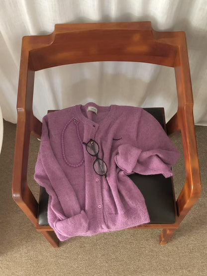 Alpaca Short cut cardigan