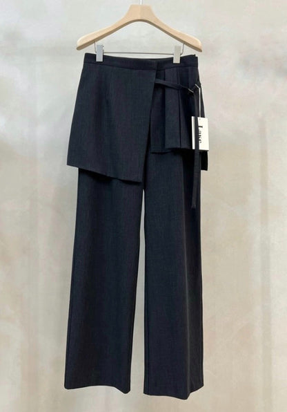Apron layered trousers