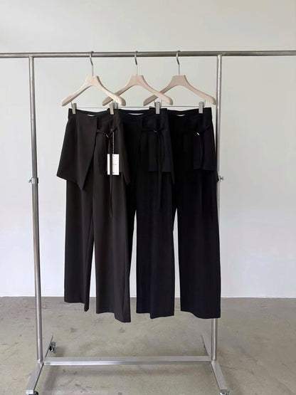 Apron layered trousers