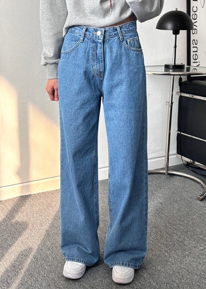 Patched back jeans
