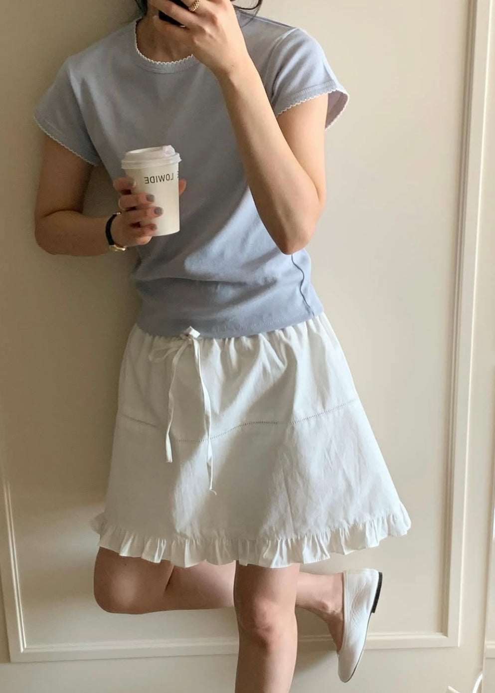 Wavy edge tee