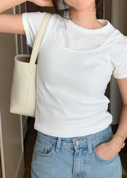 Wavy edge tee