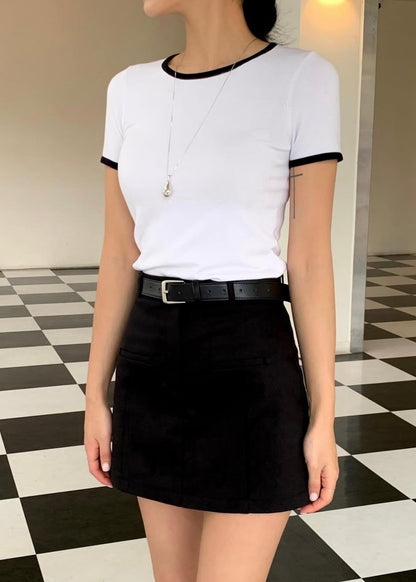 Ringer knit tee