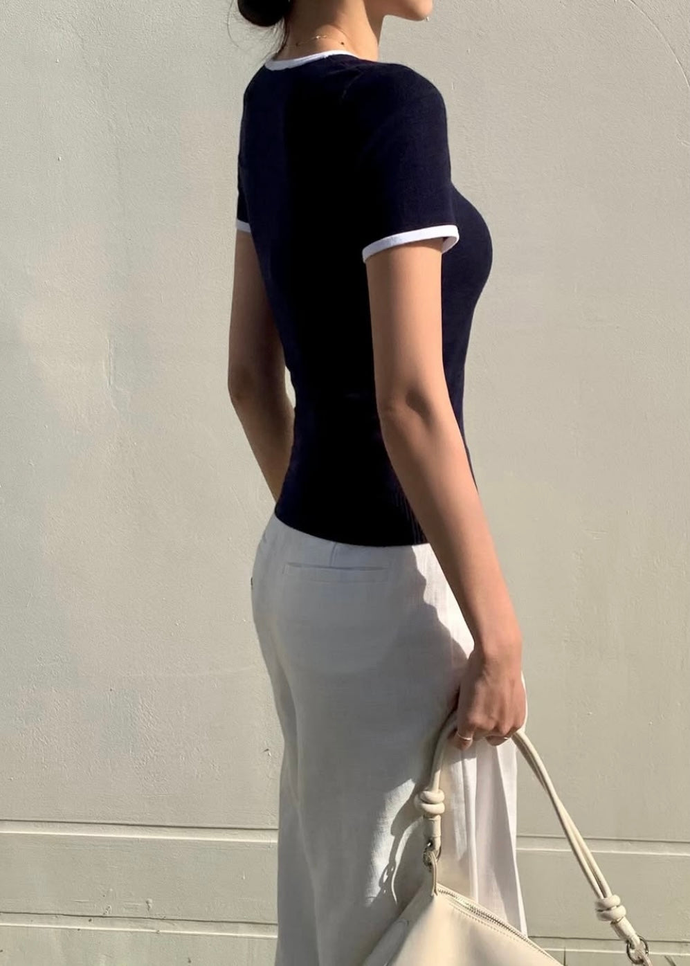 Ringer knit tee