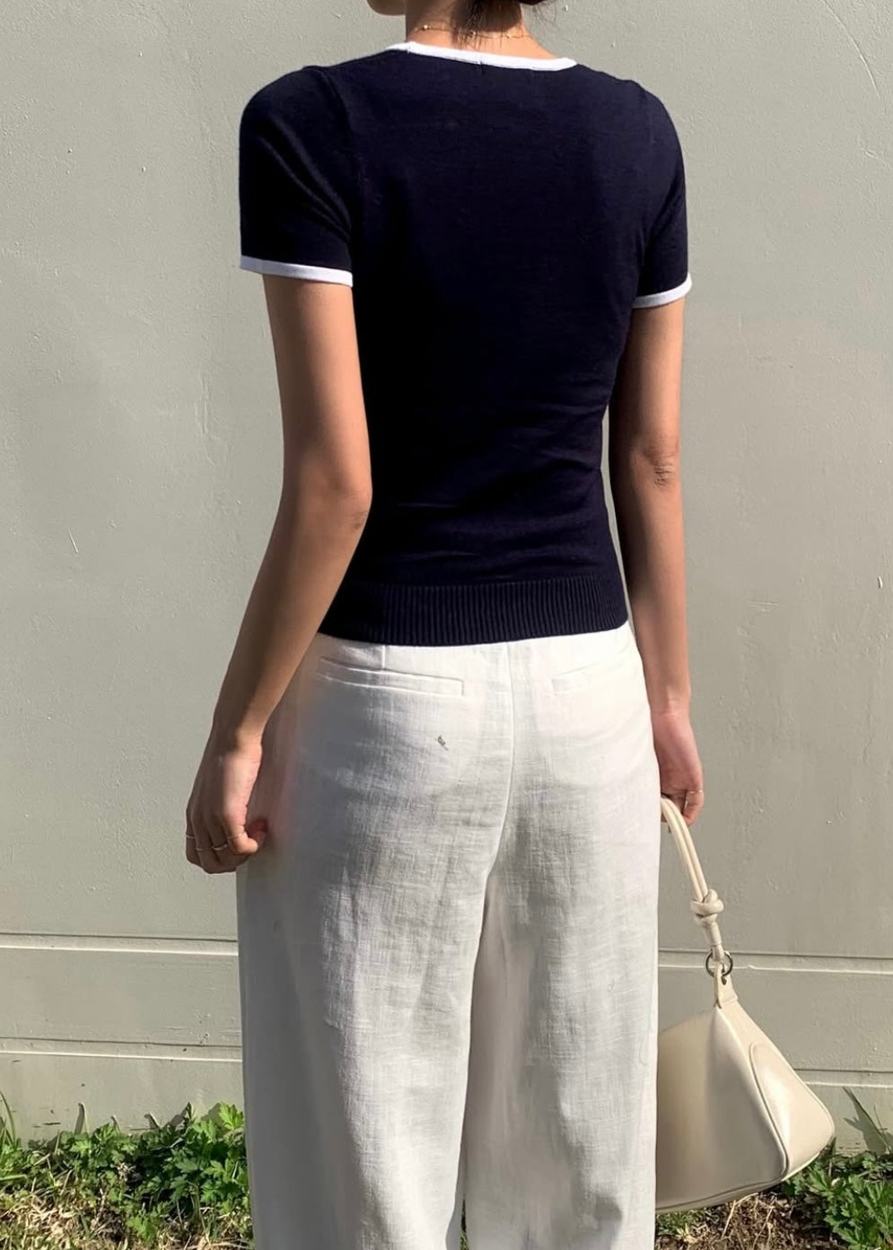 Ringer knit tee