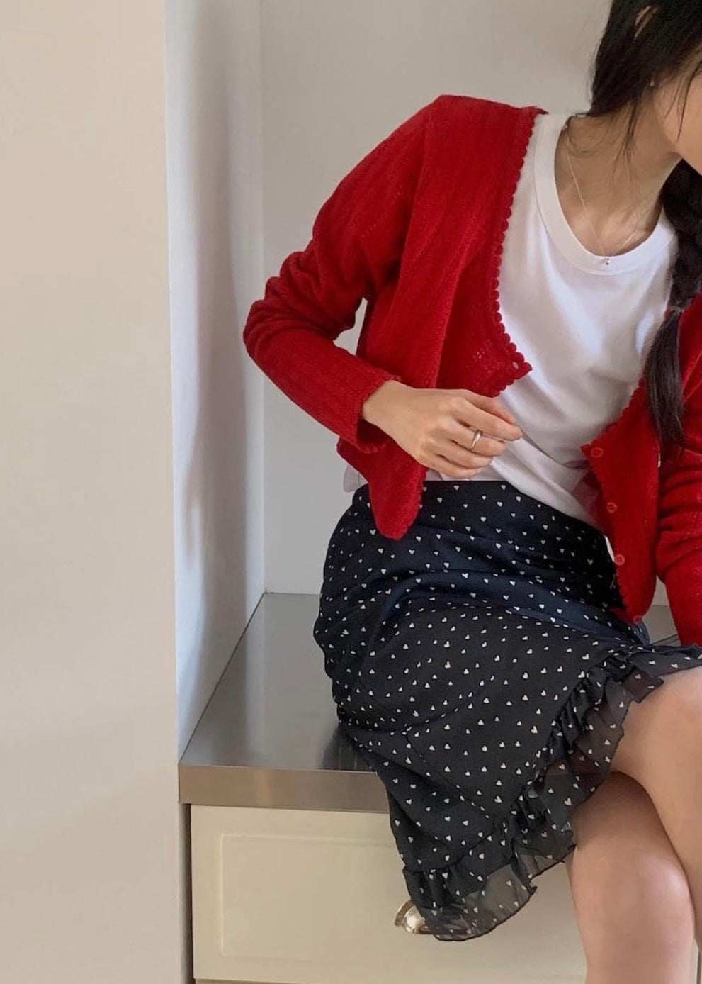 Embroidery Knit cardigan