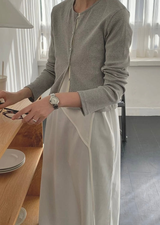 Cropped lycra cardigan