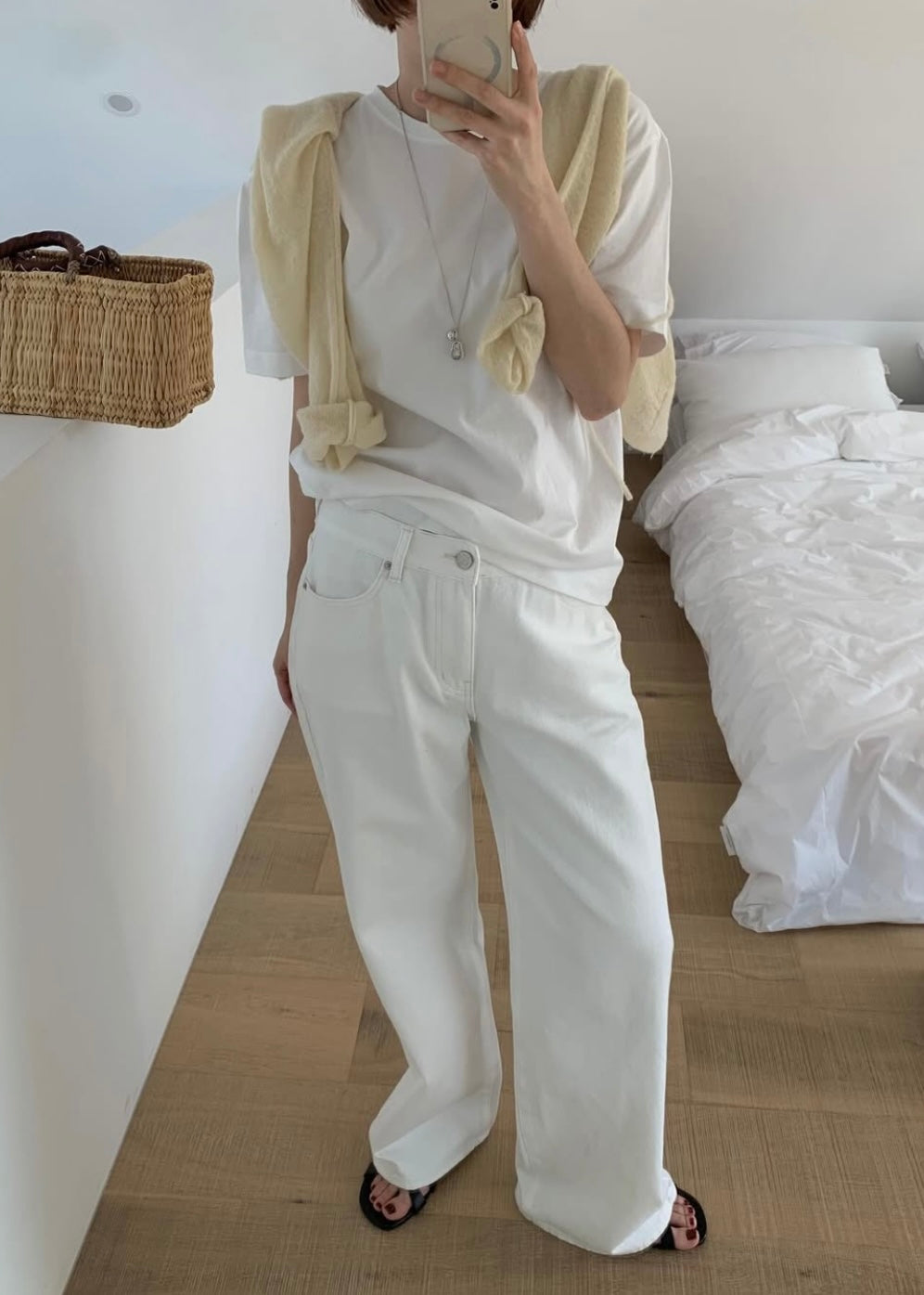 Off white wide pants