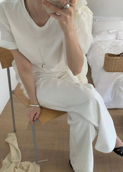 Off white wide pants