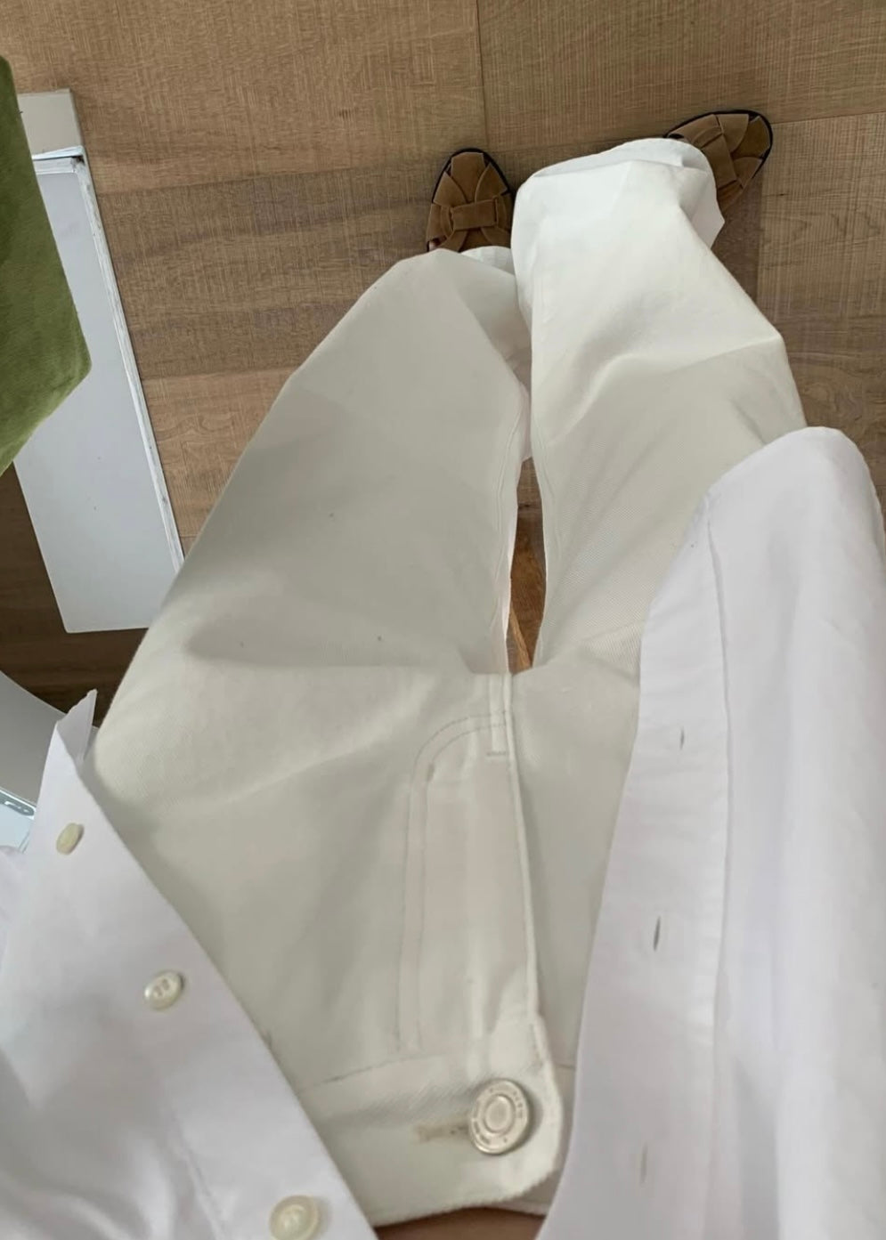 Off white wide pants