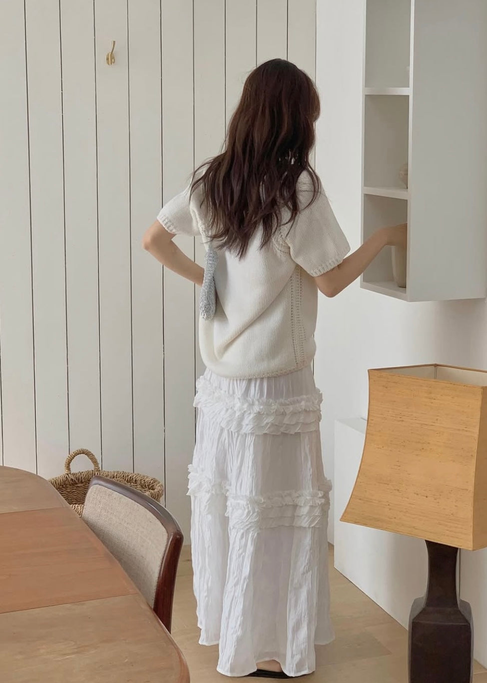 Ruffle cake skirt